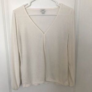 J. Crew Cream Blouse in Medium